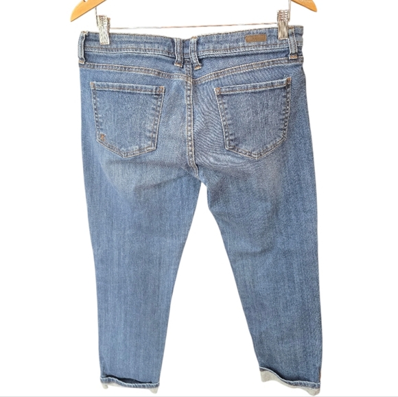 Kut From The Kloth Distressed Cuffed Ankle Blue Jeans 6 - Picture 2 of 6